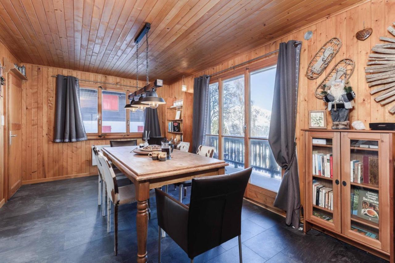 Chalet Noisette Authentic Swiss Chalet Perfect For Families Ла-Тзума Экстерьер фото
